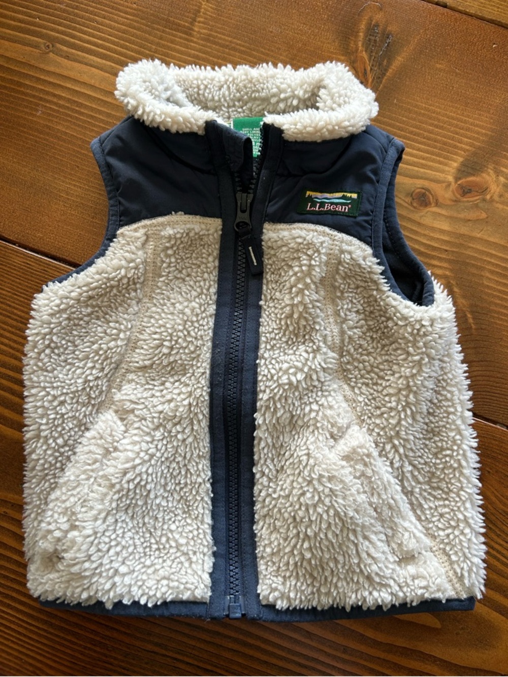 L. L. Bean toddler fleece Sherpa vest, size 12-18 months